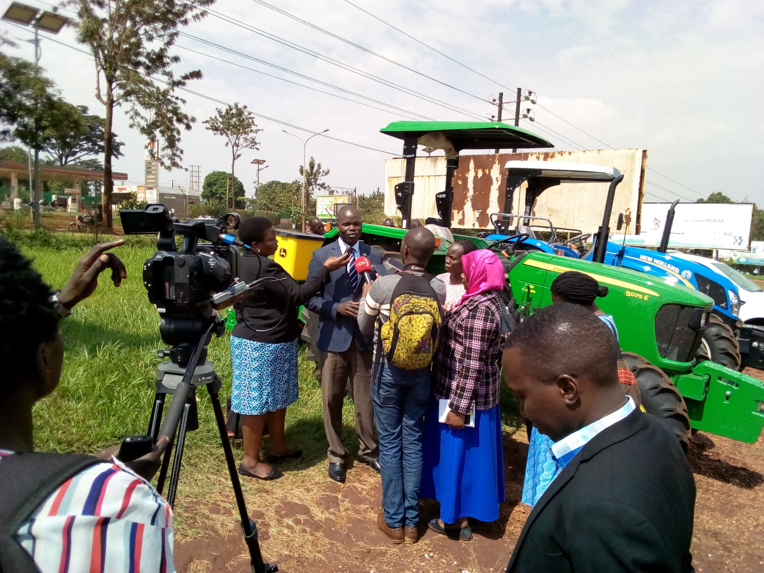Press coverage at a NUTOFA SACCO LTD tractor launch event